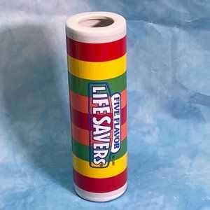 Vintage Life Savers Candy Five Flavor Ceramic Collector Vase Nabisco 90s Y2K